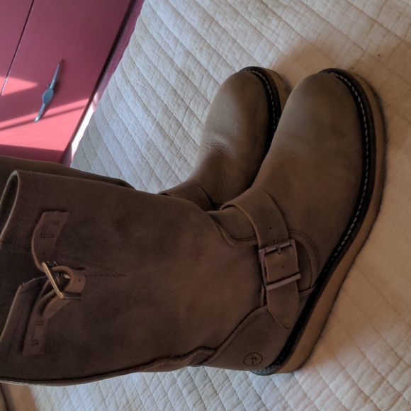 Bronx Leather Rustic Motorcycle Boots Size 38 or 7.5 - Picture 4 of 8